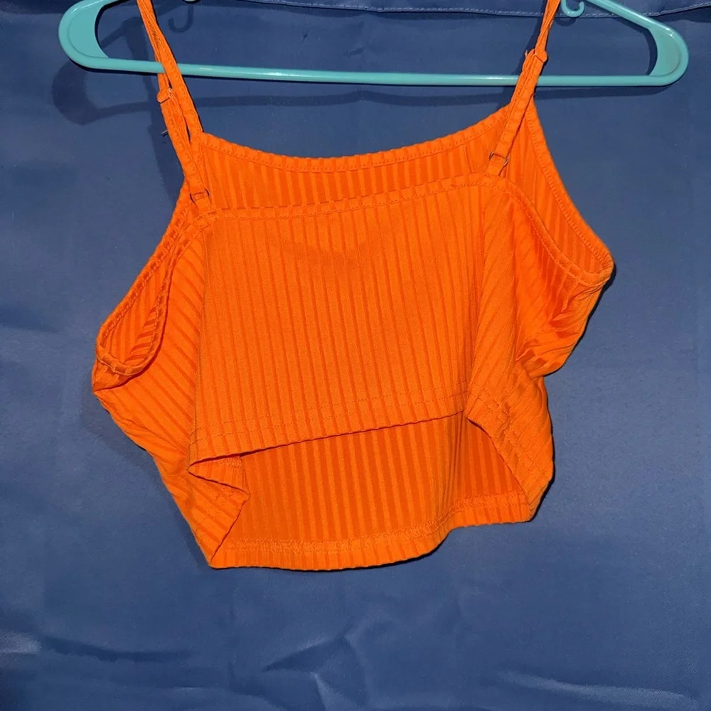 Orange Sleeveless Vest with Tank - Picture 7 of 8